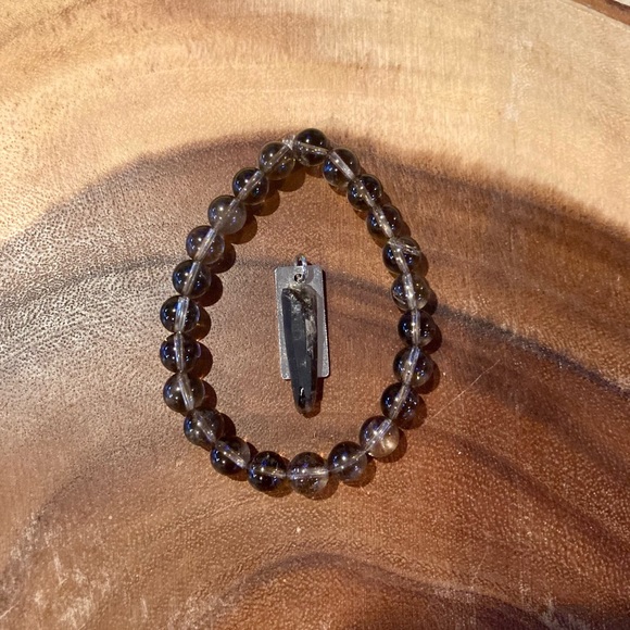 Smokey Quartz Bracelet & Pendent Set - Picture 2 of 7